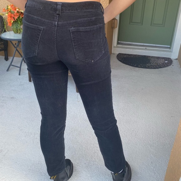 Lands End Womens Brown Black Corduroy Lowrise Skinny Jeans Size 8P EUC - Picture 2 of 4